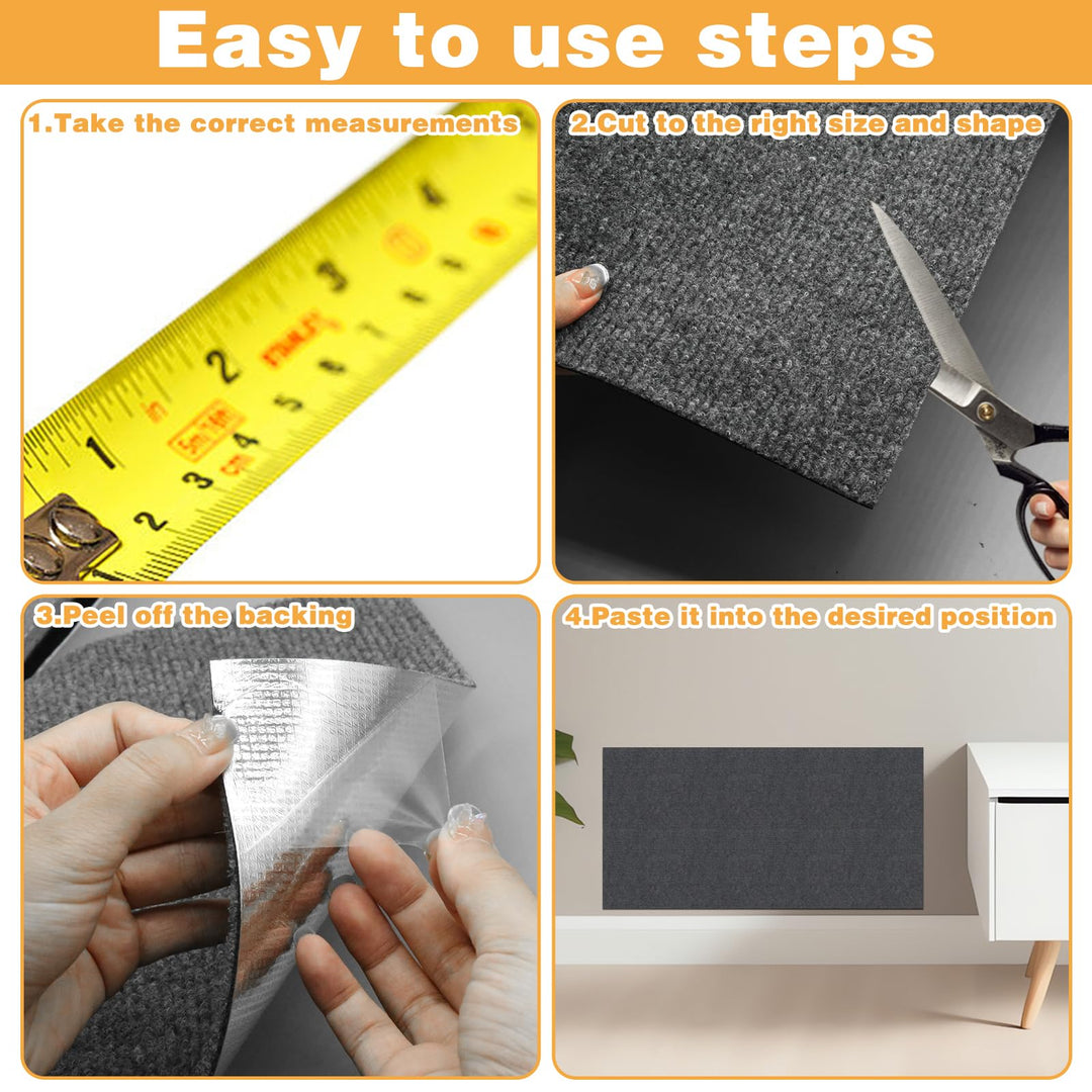 3Pcs Cat Scratcher, Cat Toys Multifunctional and Trimmable Cat Scratchers for Indoor Cats Pastable Wall Scratching Post, Cat Scratching Board Protect Sofa Cat Scratch Furniture Protector(Dark Gray)