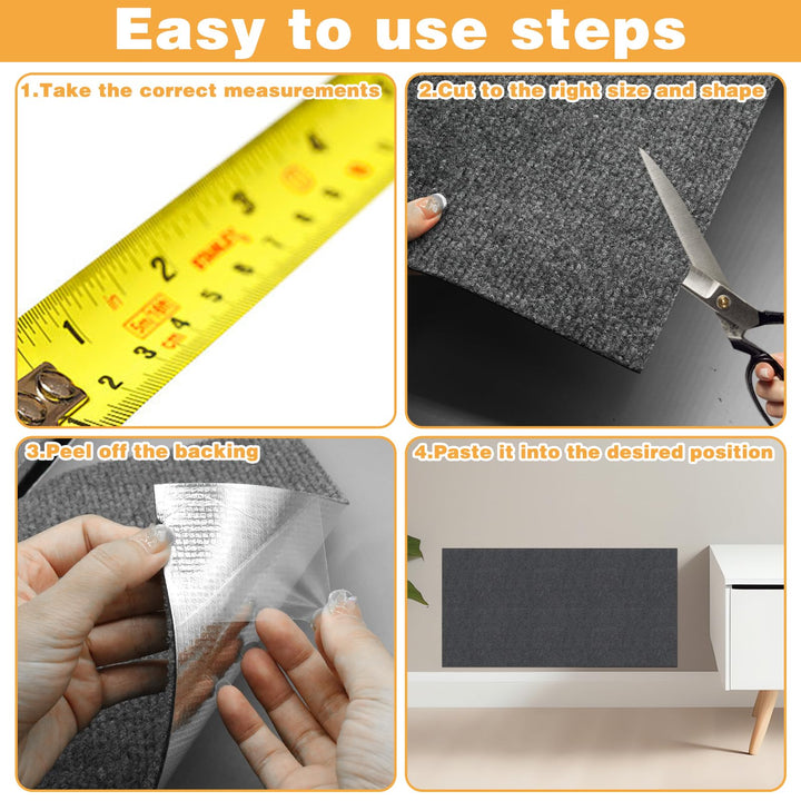 3Pcs Cat Scratcher, Cat Toys Multifunctional and Trimmable Cat Scratchers for Indoor Cats Pastable Wall Scratching Post, Cat Scratching Board Protect Sofa Cat Scratch Furniture Protector(Dark Gray)