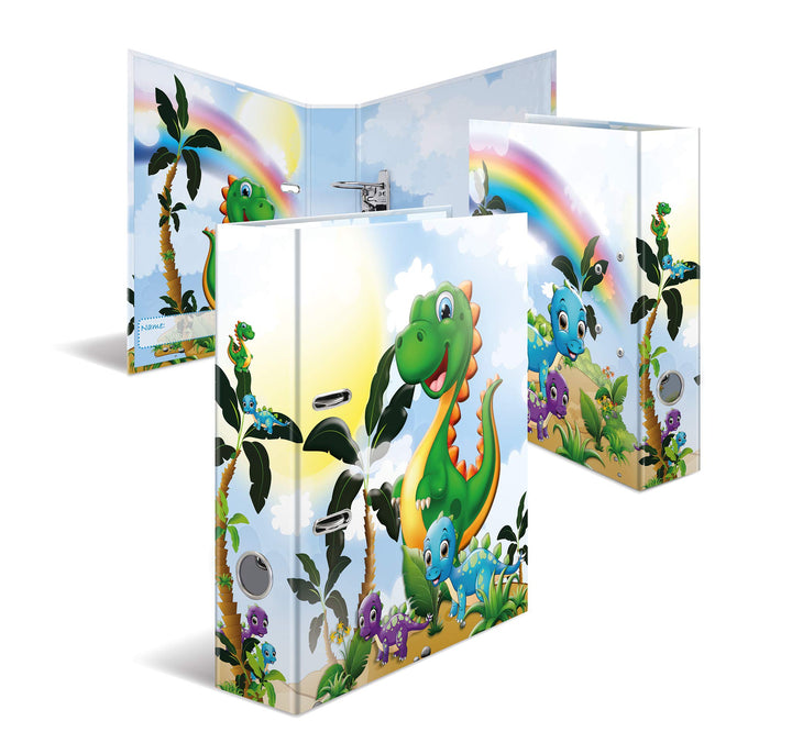 Dino Motif A4 Lever Arch File, 70mm Spine