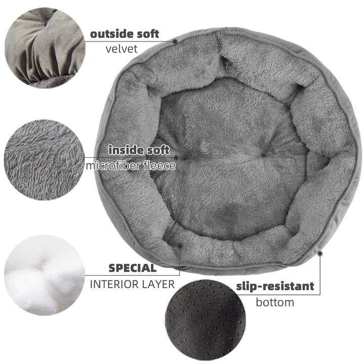 Asvin Small Dog Bed for Small Dogs, Cat Beds for Indoor Cats, Pet Bed for Puppy and Kitty, Extra Soft & Machine Washable