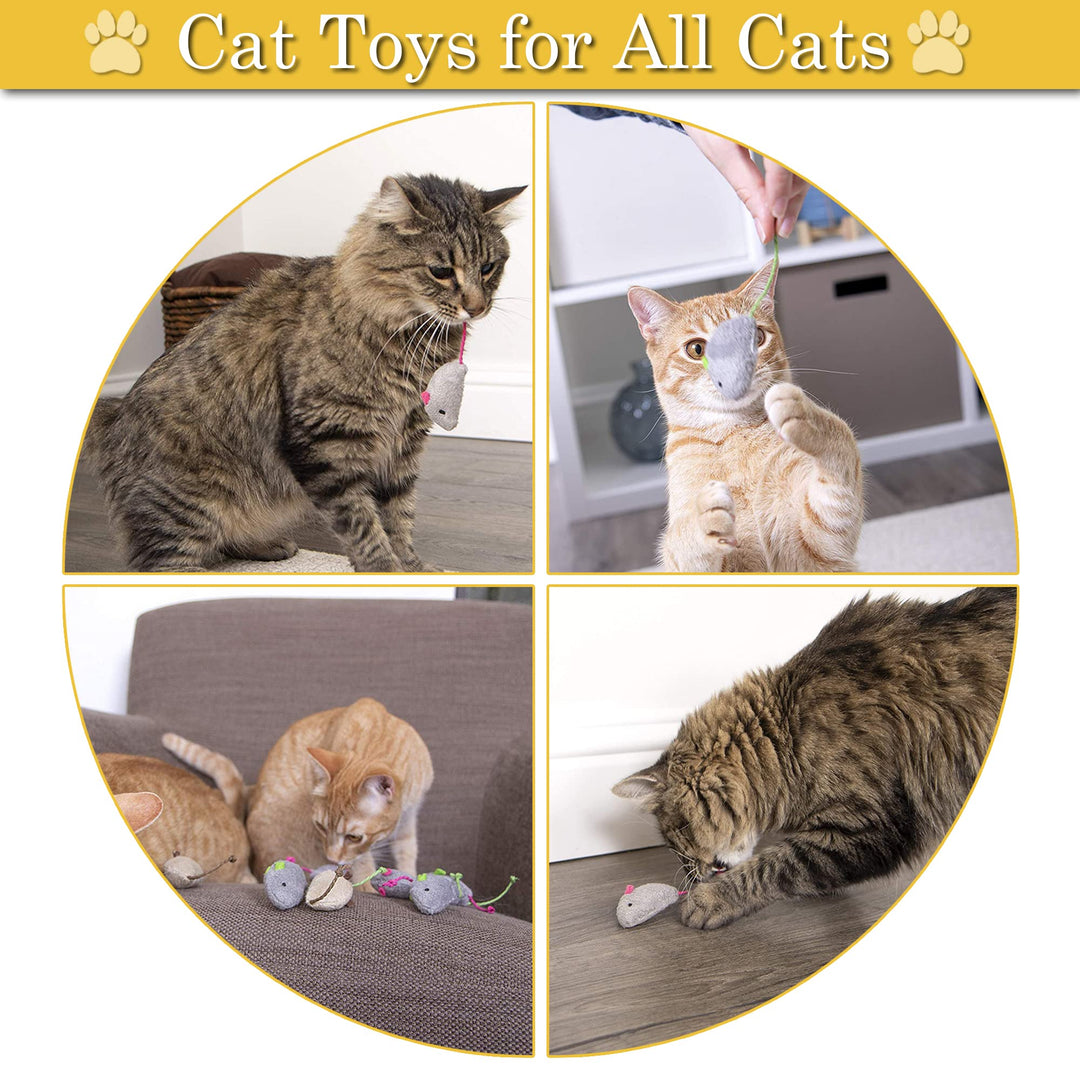 6 Pack Cat Toys Catnip Mouse Toys Cat Toys for Indoor Cats Adult Cat Mouse Toys Catnip Kitten Toys Simulation Catnip Soft Toy for Cat Playing Chewing Teeth Cleaning