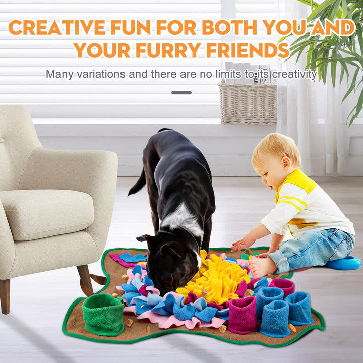 Pet Snuffle Mat for Dogs Interactive Feed Game Sunflower Suction Cups Dog Treats Feeding Mat With Puzzles Encourages Natural Foraging Skills1