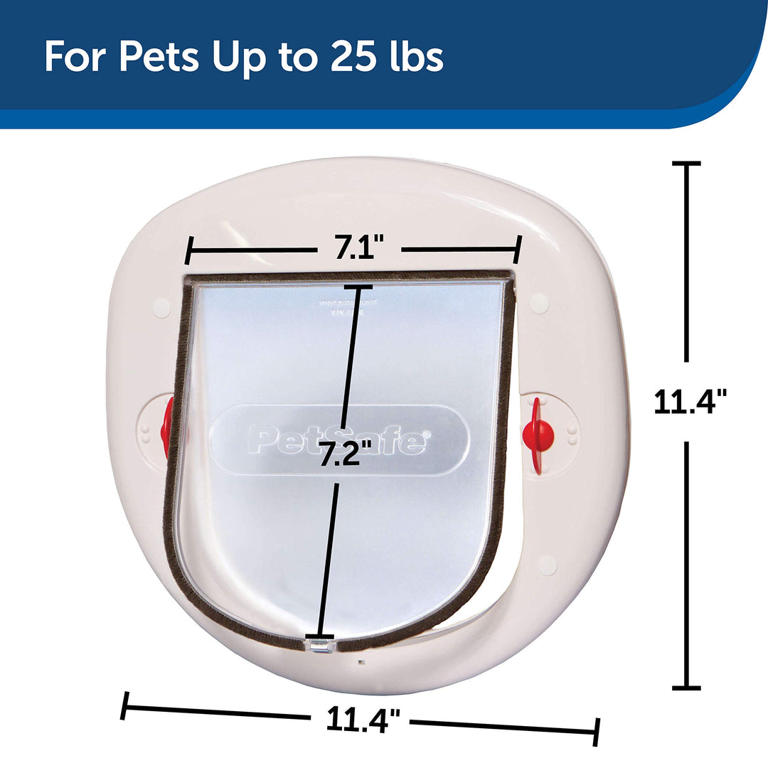 PetSafe Exterior / Interior Cat Door: Staywell Big Cat 4-Way Locking Pet Door Flap for Large Cats - Tinted Privacy Door - Weatherproof, Durable Door Frame - DIY Easy Install with Hardware Kit Included