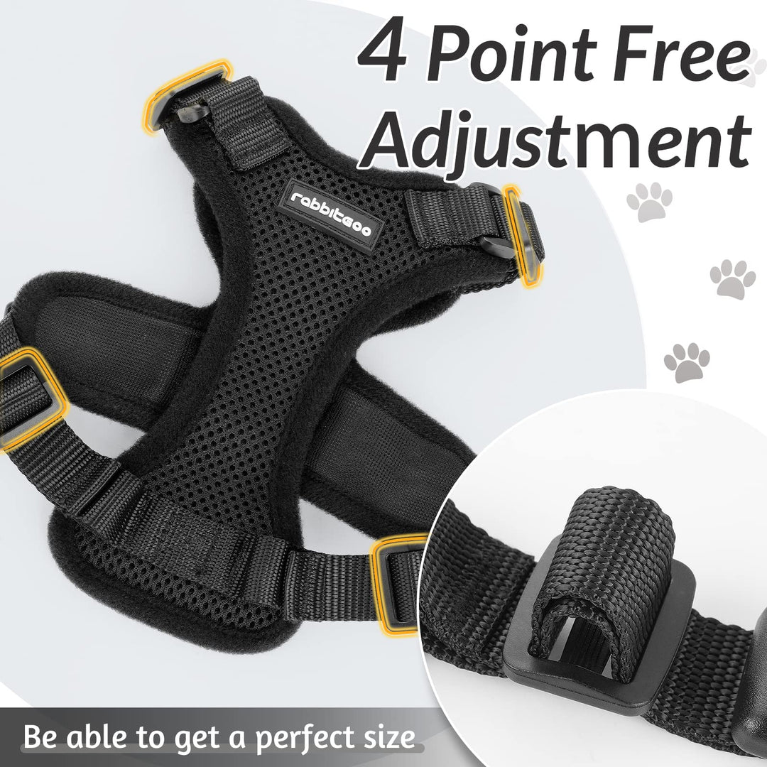 rabbitgoo Escape-Proof Cat Kitten Harness with Leash Set for Walking, Kitty Small Dog Harness with Leash Adjustable Reflective Strips