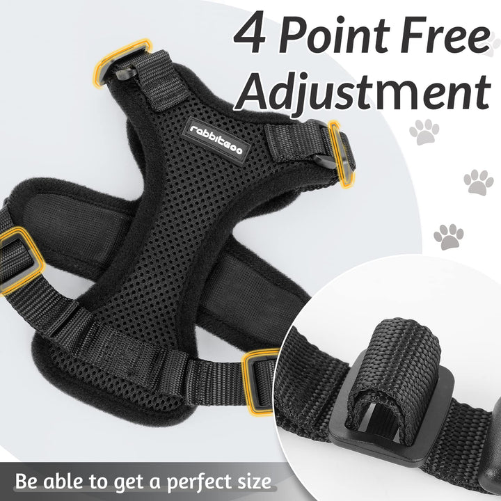rabbitgoo Escape-Proof Cat Kitten Harness with Leash Set for Walking, Kitty Small Dog Harness with Leash Adjustable Reflective Strips