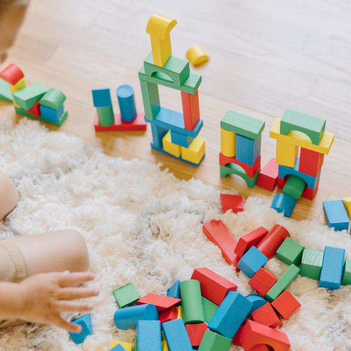 Melissa & Doug 100 Wood Building Blocks | Developmental Toy