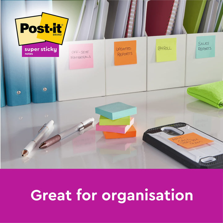 Super Sticky Notes - 24 Pads, 90 Sheets Each, Assorted Colors