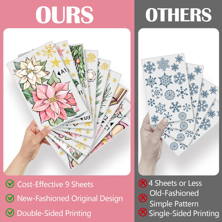 187 PCS Christmas Window Clings