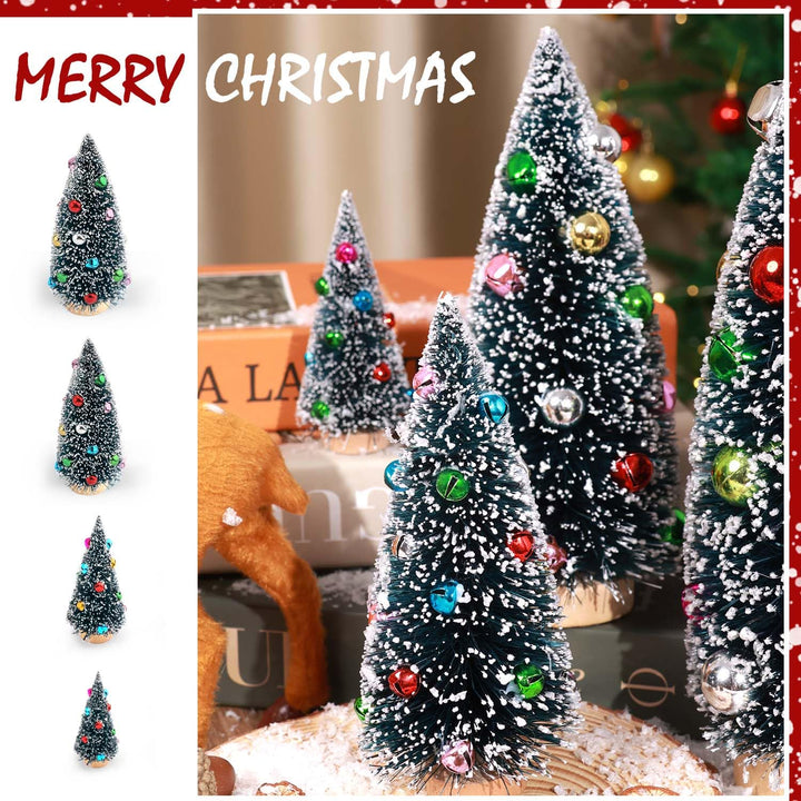 Mini Christmas Trees with Snow & Beads