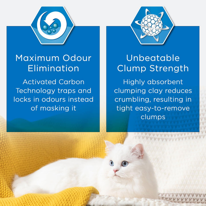 Ever Clean Clumping Cat Litter, Fast Acting Odour Control, Ideal for small spaces, Scented for long-lasting freshness, 10L
