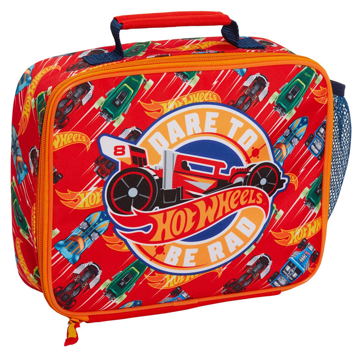 Kids Cars Insulated Lunch Bag with Drink Holder