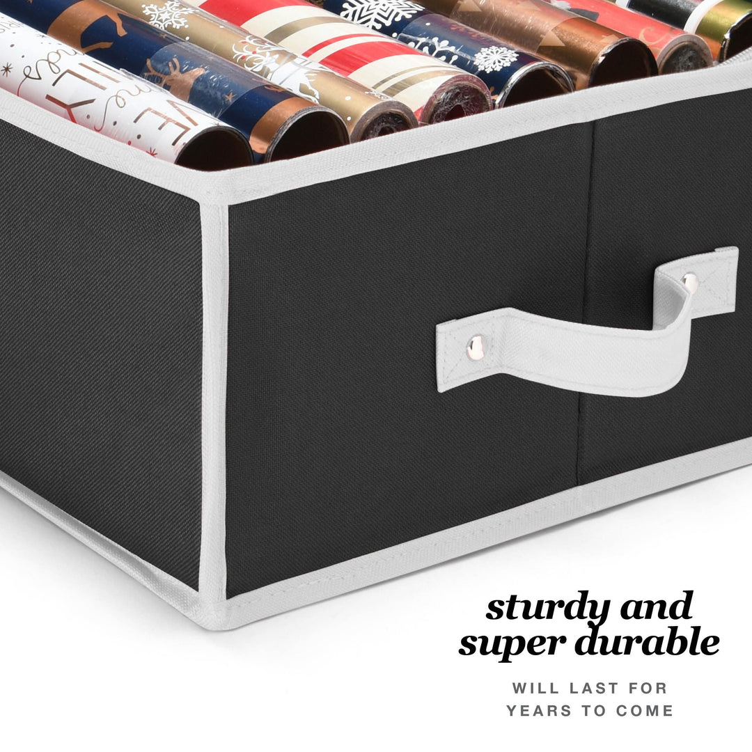 Christmas Gift Wrap Organizer with Pockets
