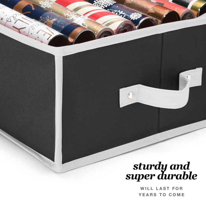 Christmas Gift Wrap Organizer with Pockets