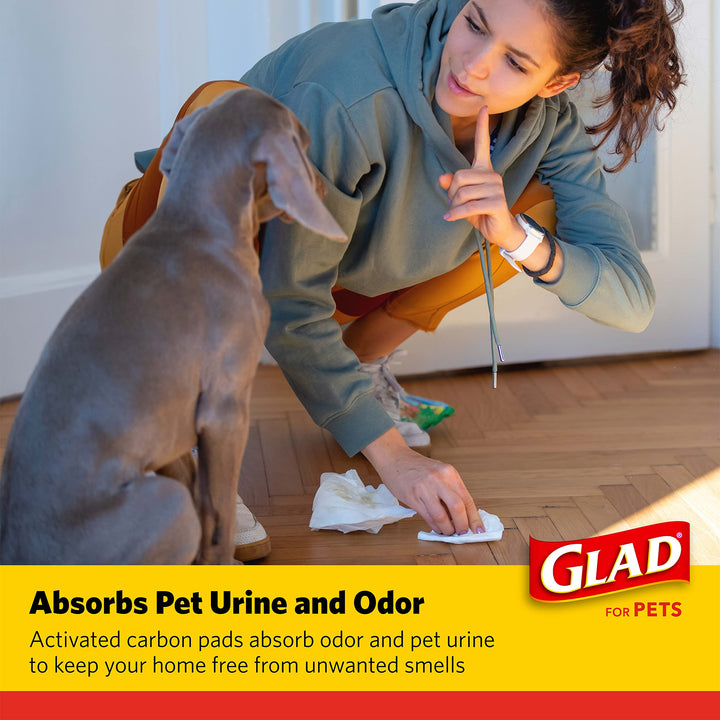Glad for Pets Black Charcoal Puppy Pads | Puppy Potty Training Pads That ABSORB & NEUTRALIZE Urine Instantly