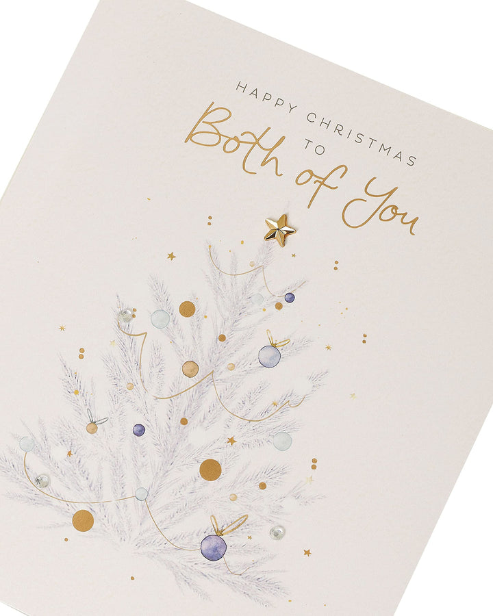 White Tree Christmas Card for You Both