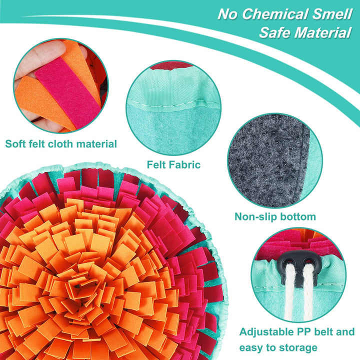 Vivifying Snuffle Mat for Dogs, Washable Dog Snuffle Mat, Interactive Dog Toys for Boredom, Game Toy Encourages Natural Foraging Skills and Slow Eating