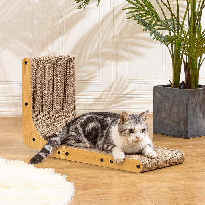 L Shape Cat Scratcher, Poils bebe Cat Scratchers for Indoor Cats, Protecting Furniture Cat Scratch Pad