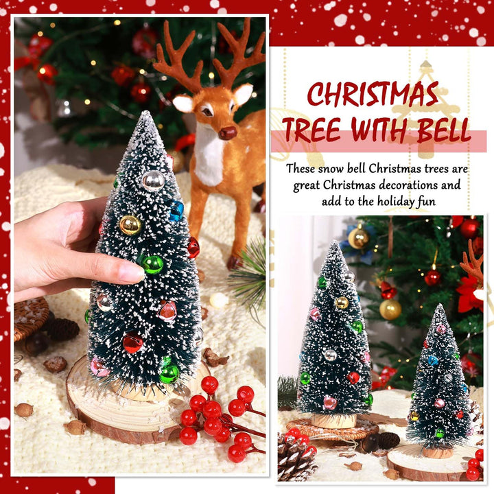 Mini Christmas Trees with Snow & Beads