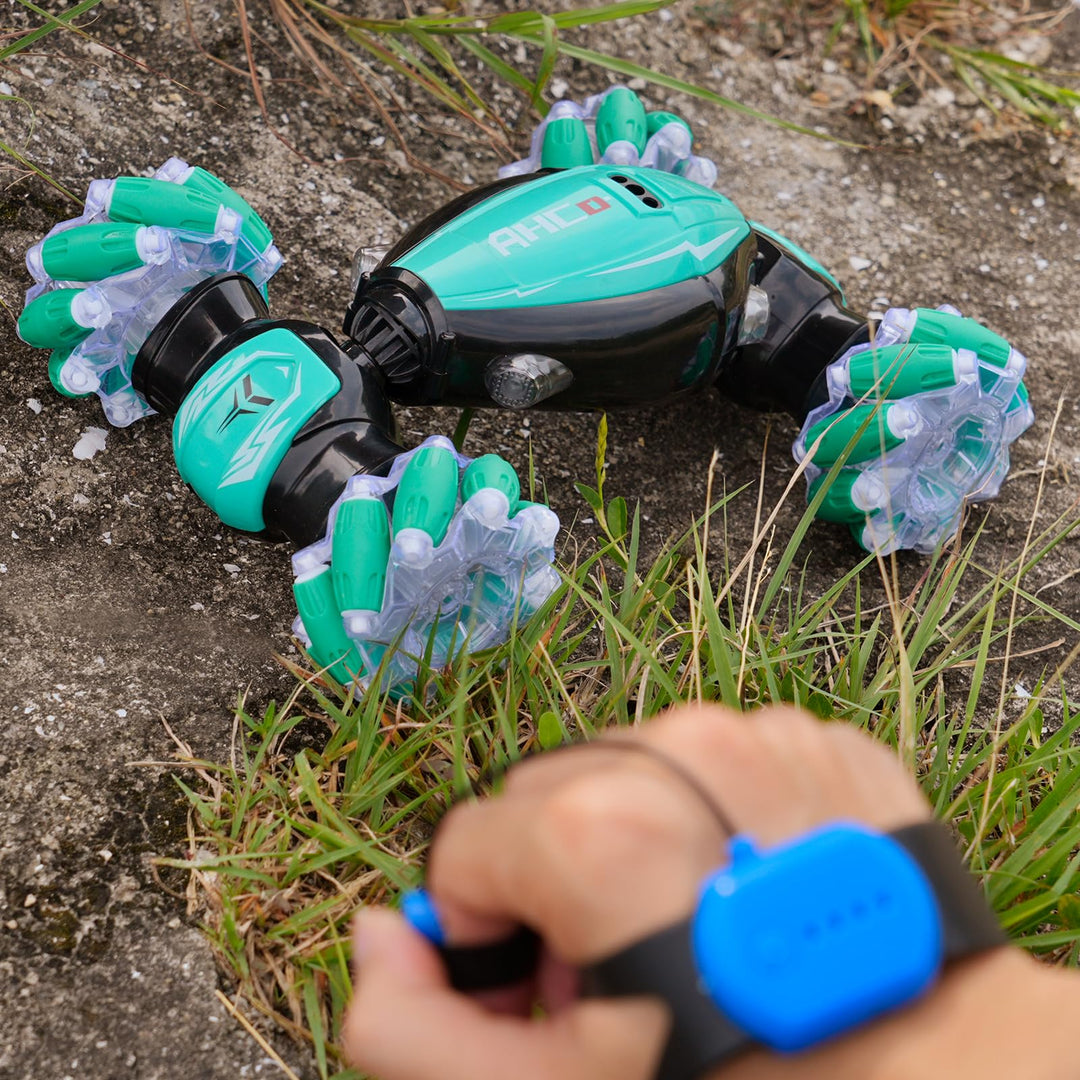 NEXBOX Remote Control Crawler for Kids - 360 Rotation RC Stunt Car 4WD 2.4 GHz OffRoad Vehicle Remote Controlled with Hand Control, Birthday Gift for Boys 6 7 8 9 10 11 12 Years