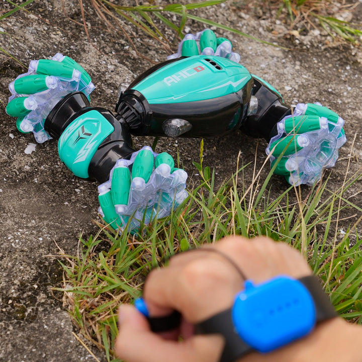 NEXBOX Remote Control Crawler for Kids - 360 Rotation RC Stunt Car 4WD 2.4 GHz OffRoad Vehicle Remote Controlled with Hand Control, Birthday Gift for Boys 6 7 8 9 10 11 12 Years