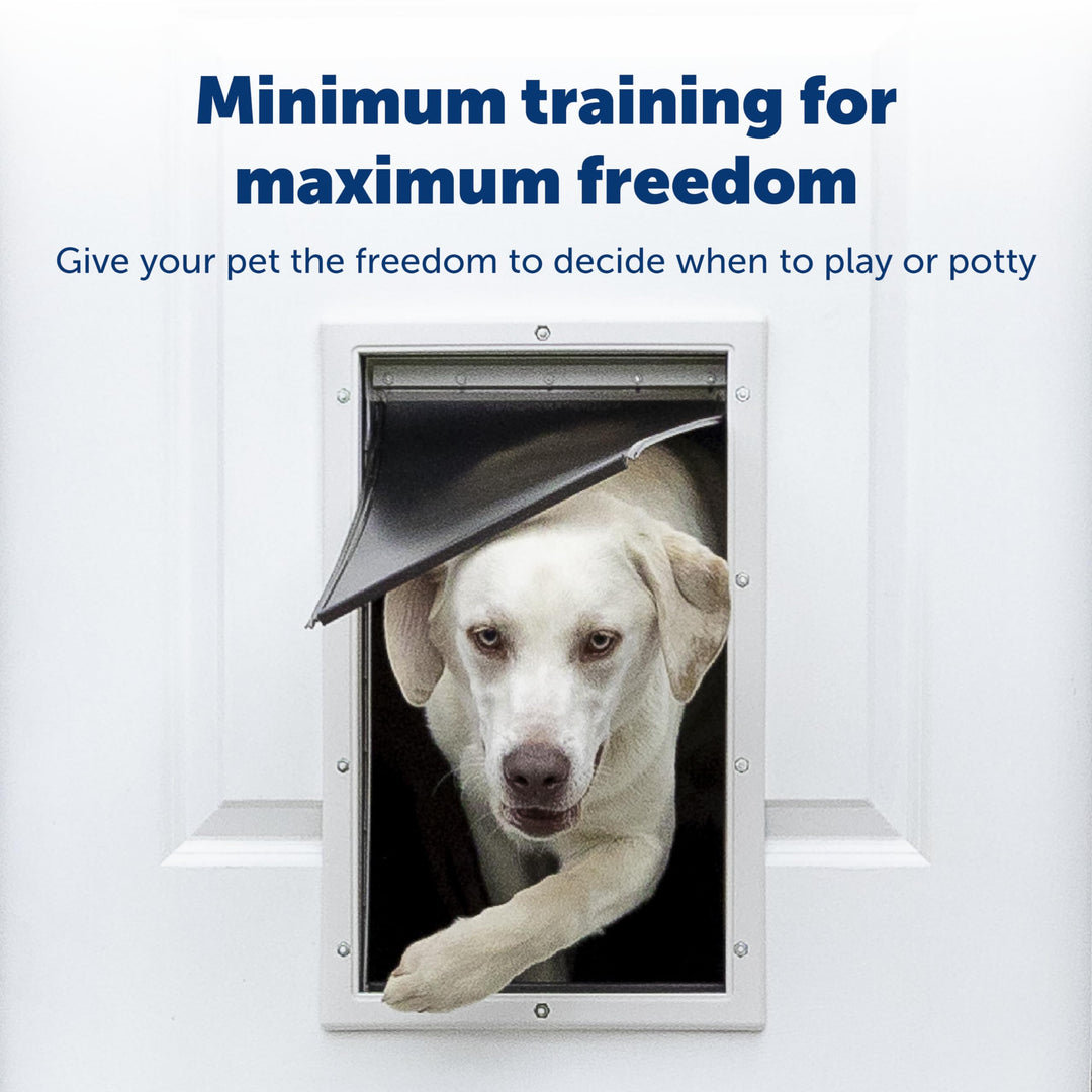 PetSafe, Aluminium Pet Door, Solid Design, Easy Install, Staywell, For Pets Up To 18 kg,White,Medium