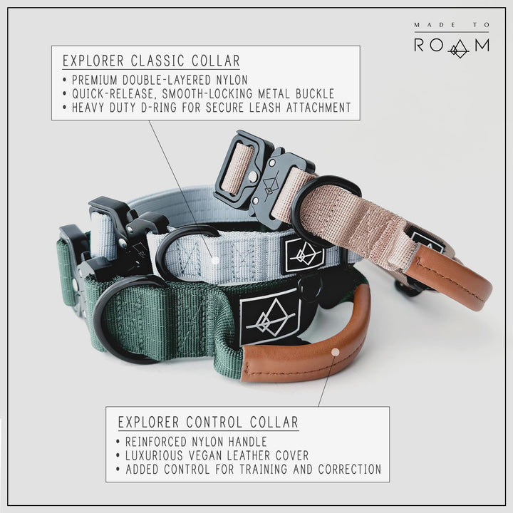 Made to ROAM Premium Dog Collar - Adjustable Heavy Duty Nylon Collar with Quick-Release Metal Buckle (Colorado Nightsky, Size 4)