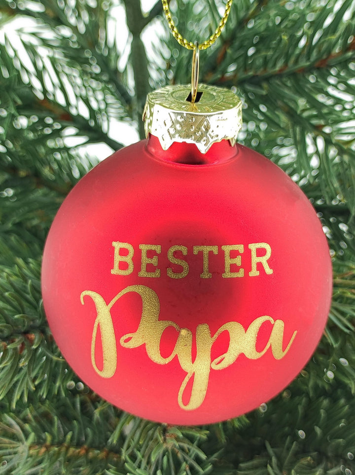 Set of 2 Best Mum & Dad Christmas Baubles