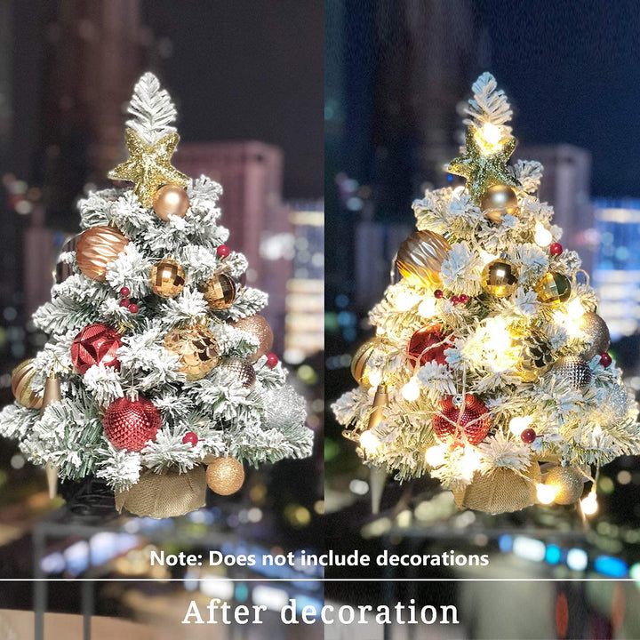 20" Snow Flocked Mini Christmas Tree