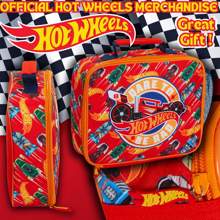 Kids Cars Insulated Lunch Bag with Drink Holder