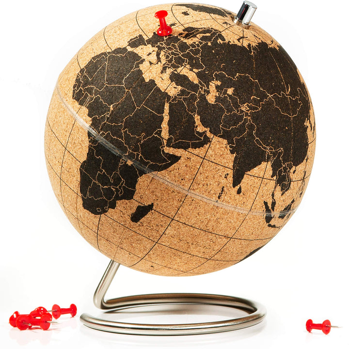Cork Globe with Pins - 14cm Travel Display
