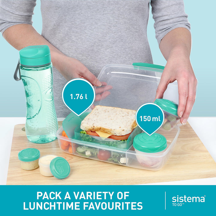 1.76L Bento Box with Fruit/Yogurt Pot