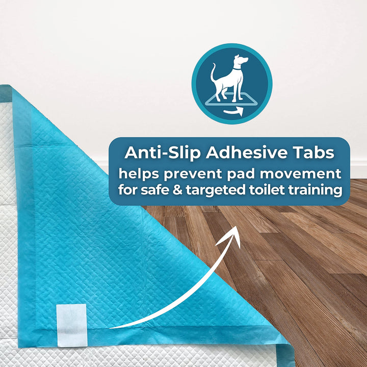 Boom! PetCellence Puppy Pads 40 Pack - 60 x 90cm Extra Large Dog Training Pads with Anti-Slip Tabs