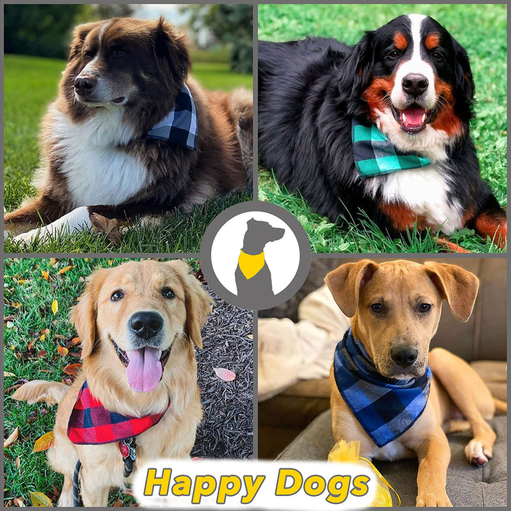 Odi Style Dog Bandana 4 Pack - Dog Bandanas Boy, Girl, Premium Durable Soft Lightweight Fabric,