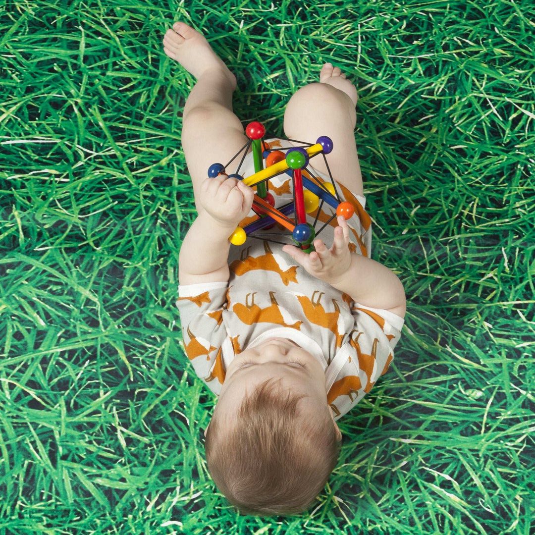 Classic Wooden Baby Rattle and Motor Skill Activity Toy