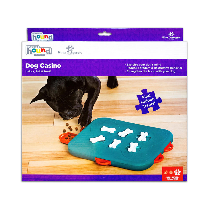 Nina Ottosson by Outward Hound Dog Casino Interactive Treat Puzzle Dog Toy, Advanced