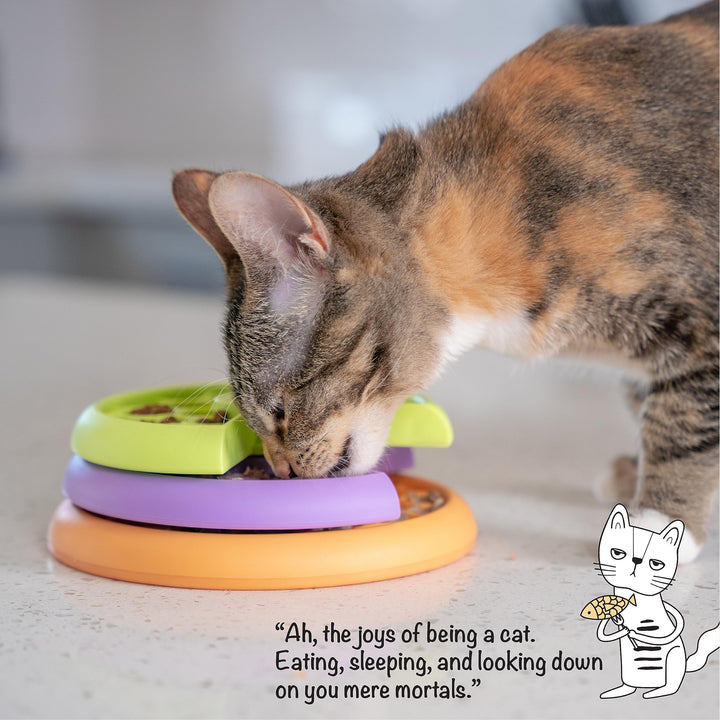Catstages Kitty Lickin' Layers Multilayered Cat Fun Feeder Cat Treat Puzzle