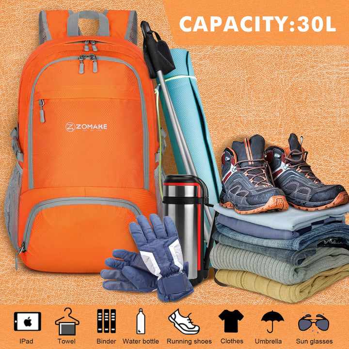 Lightweight 30L Foldable Backpack