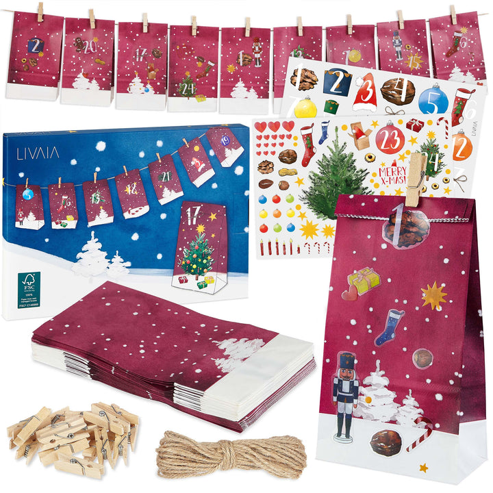 DIY Christmas Advent Calendar Kit