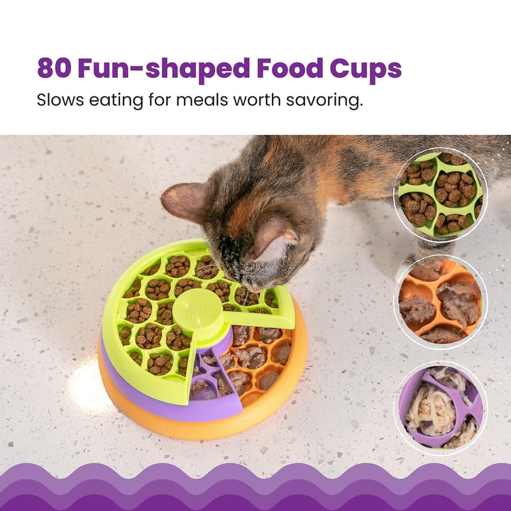 Catstages Kitty Lickin' Layers Multilayered Cat Fun Feeder Cat Treat Puzzle