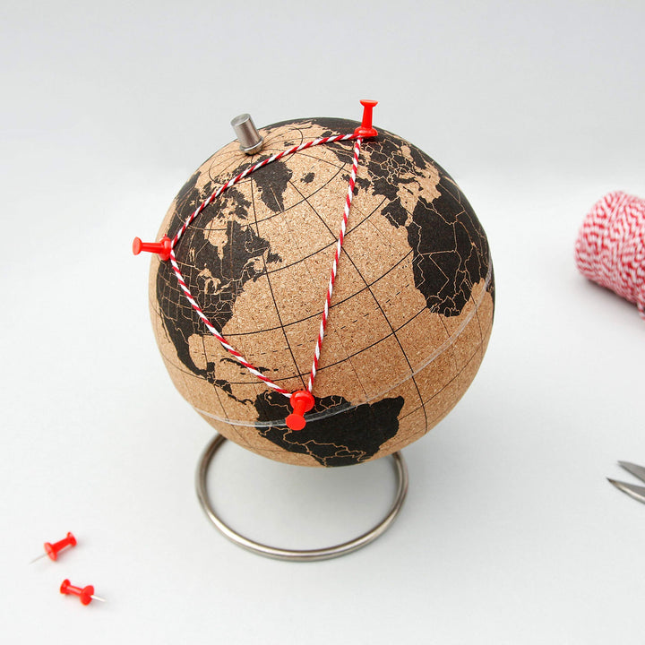 Cork Globe with Pins - 14cm Travel Display