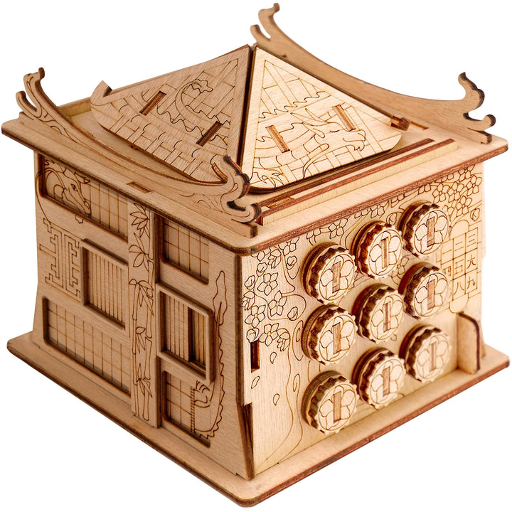 ESC WELT House of Dragon Puzzles Box - 3D Escape Game Money Box - Brain Teaser Puzzles for Adults & Teens - Wooden Escape Room Game - Mind Puzzle Games with Hidden Compartment - Family Games Puzzle