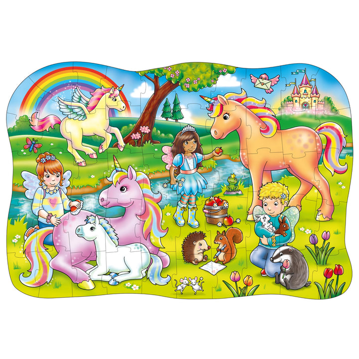 50-Piece Unicorn Puzzle for Kids (Ages 4-7) with Poster & Guide