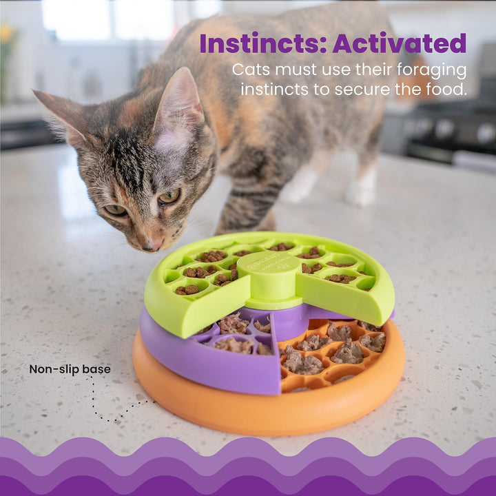 Catstages Kitty Lickin' Layers Multilayered Cat Fun Feeder Cat Treat Puzzle