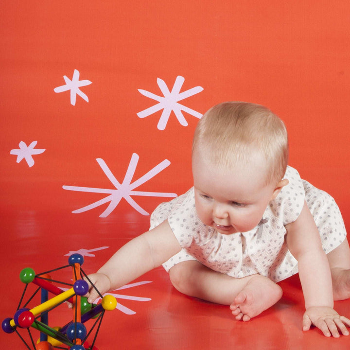 Classic Wooden Baby Rattle and Motor Skill Activity Toy