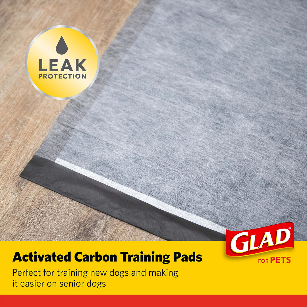 Glad for Pets Black Charcoal Puppy Pads | Puppy Potty Training Pads That ABSORB & NEUTRALIZE Urine Instantly