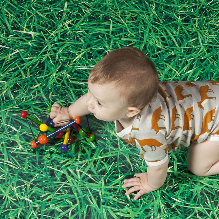 Classic Wooden Baby Rattle and Motor Skill Activity Toy