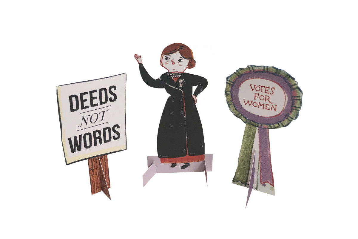 Little People, BIG DREAMS: Emmeline Pankhurst Book and Paper Doll Gift Edition by Little People Big Dreams Books - Learning Bugs UK