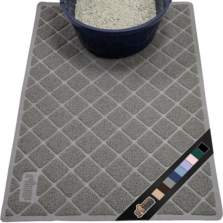 The Original Gorilla Grip Water Resistant Cat Litter Box Trapping Mat 35x23, Easy Clean
