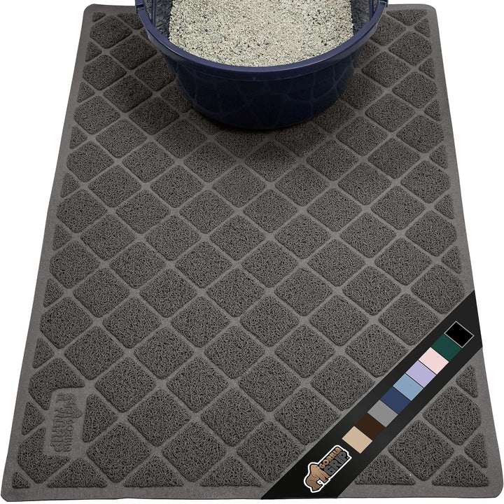 Gorilla Grip Original Premium Durable Multiple Cat Litter Mat, 47x35, XL Jumbo, Water Resistant, Traps Litter from Box and Cats