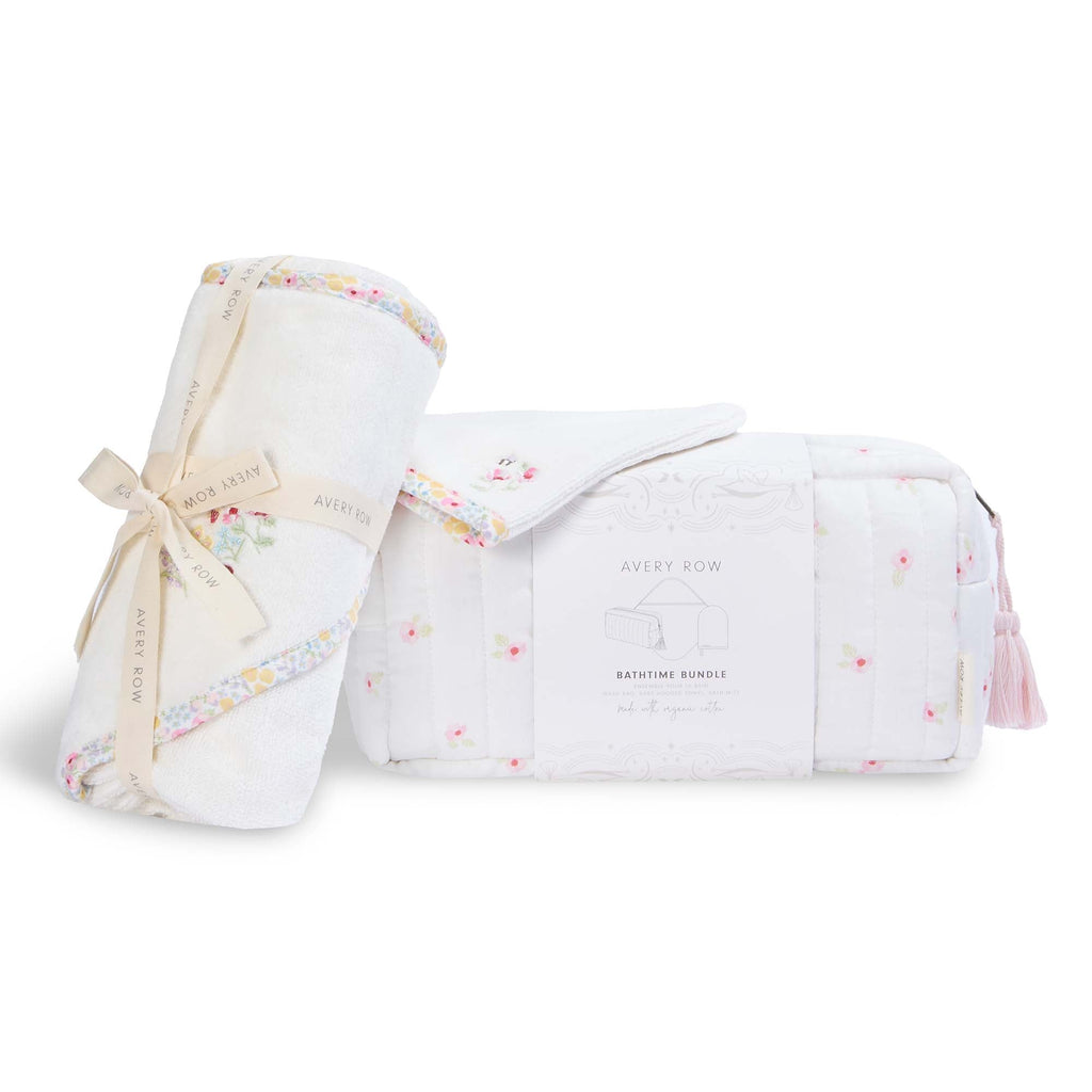 Bathtime Bundle New Baby Gift Set - Wildflower Garden